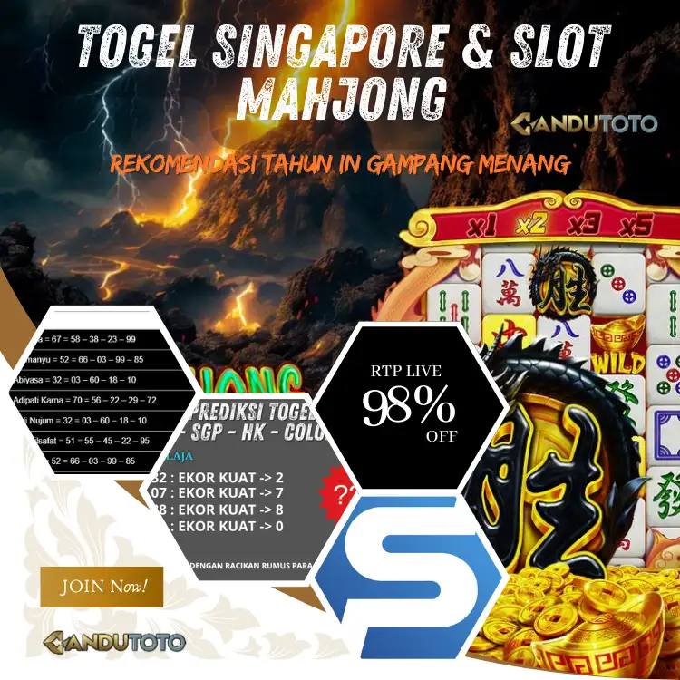 Candutoto Situs Togel Online Singapore dan Slot Mahjong Gampang Menang